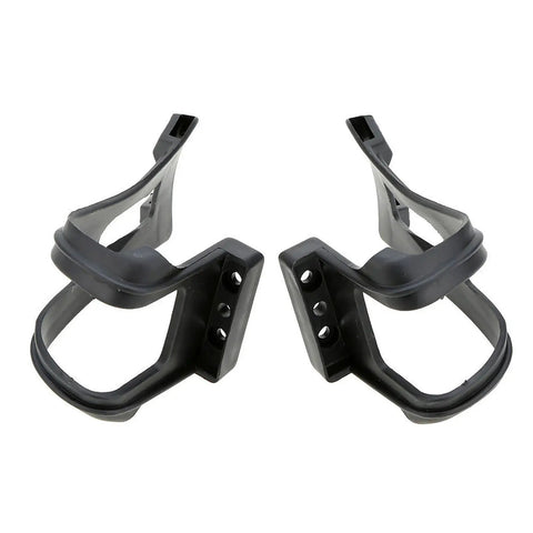 1 Set Half Toe Clip Pedals Strapless Universal Fit for Road Bike Mountain Bike and Exercise Bike in black nylon