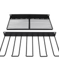 Heavy Duty Wall Mounted Power Tool Organizer With Massive Capacity Steel Drill Rack For Garage Storage Quick Screw Mounts and Rock Solid Grip For Shop Rats, featuring sleek black steel design.