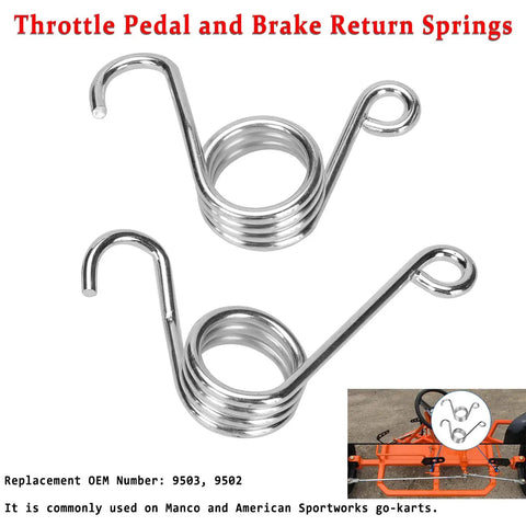 Brake And Throttle Pedal Kit With 71 Inch Cable And 270mm Steering Wheel For Go Karts And Drift Trikes springs