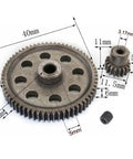 Beefy Steel Diff Main Gear 64T And 17T Motor Gear RC Replacement Parts For Redcat HSP 1To10 Monster Truck 5mm Shaft