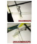 Nylon Control Horn Kit With 30 Pieces Four Hole Rudder Angle Horns, U Clips And Screws installed on RC aircraft rudder