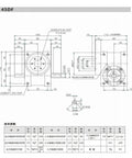 Heavy Duty Cam Indexer Flange Mounted Rotary Table For Industrial Automation Compact 80DF Series technical drawing with dimensions.