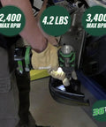 Person using 36V Cordless Half Inch Mid-Torque Impact Wrench Kit With Case Two Lithium Batteries And Fast Charger