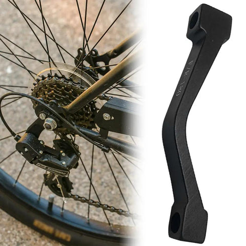 180mm Disc Brake Adapter Converter For Post Mount, Bike Mounting Bracket And Rotor Accessory, black alloy, side view