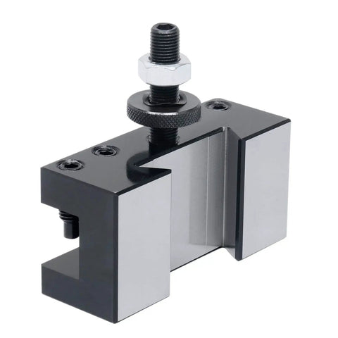 CXA Quick Change Tool Holder For Lathe Turning And Facing 0250-0301T, steel USA style tool post, close-up of holder design