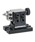 Cast Iron Tailstock for HV4 HV5 HV6 Rotary Tables Built Tough for Milling and Engineering Machines with Adjustable Center Height 80 to 105mm for Precise Alignment and Vibration Free Operation, side view shows adjustment knob and mounting base.
