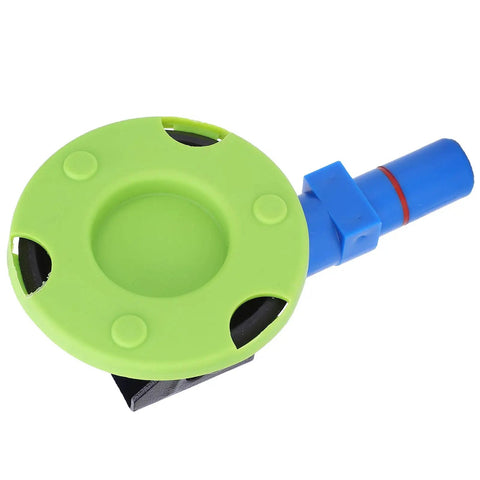 Heavy Duty 3 Inch Vacuum Suction Cup Dent Puller With Rubber Hand Pump For Quick Auto Body Repair. Green and black tool.
