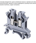 20 Pack Rail Mount Screw Terminal Blocks With Fuse Holder And Wire End Brackets Stopper Din Rail Compatible For DIY Electronics Circuits Machines And Appliances Durable PA66 Housing Copper Alloy Nickel Plated Screws, gray DIN rail terminal block