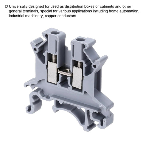 20 Pack Rail Mount Screw Terminal Blocks With Fuse Holder And Wire End Brackets Stopper Din Rail Compatible For DIY Electronics Circuits Machines And Appliances Durable PA66 Housing Copper Alloy Nickel Plated Screws, gray DIN rail terminal block