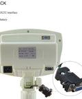 Back view of Heavy Duty Digital Floor Platform Scale showing RS232 interface and battery compartment for warehouse shipping tasks.