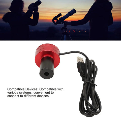 HD 2MP Electronic Eyepiece For Telescopes And Microscopes With USB Port 1.25 Inch Digital Eyepiece Camera next to USB cable