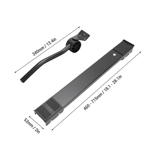 Heavy Duty Appliance Rollers Adjust From 17 To 27 Inches Move Washer Dryer Or Fridge Like A Boss, Support Up To 660 Lbs With Rugged Iron Frame And Smooth Black Wheels For Total Home Makeover Flex, parts showing adjustable length.