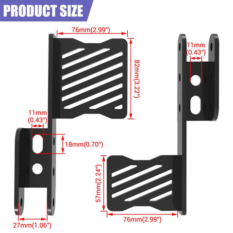 Diagram showing dimensions of Heavy Duty Go Kart Pedals Kit With Brake And Throttle Pedals Replacement For Yerf Dog Go Karts Predator 212cc 196cc