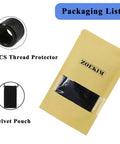 Built Tough 1/2x28 Thread Protector For Most.22LR,.223 And 5.56 Rifles packaging with velvet pouch and product display