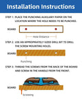 Installation instructions for Heavy Duty Construction Hella Smooth Sliding Rustic Cabinet Cup Pulls 6 Pack Drawer Handles.