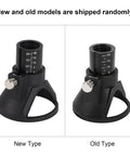 Heavy Duty Drill Locator Positioner Kit featuring premium steel burrs for wood carving, showing new and old model types.