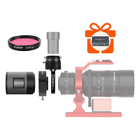 Deep Sky Imaging Kit With Off-Axis Guider For Astronomy components including TEC cooled camera, filter drawer, and focuser setup