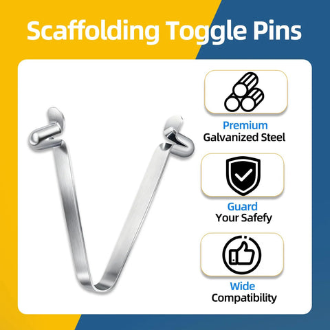 30 Pcs Scaffolding Pins Coupling Locking Pins Galvanized Steel Scaffold Spring Retainers For Pros And DIYers Anti Rust Durable Quick Lock Pins For Tight Secure Fits On Most Scaffolds Sized 3.15 By 0.47 Inch graphic illustration