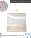 Sixteen Inch Square Rain Shower Head With High Pressure Waterfall Flow, Ultra Thin One Sixteenth Inch Stainless Steel Brushed Finish