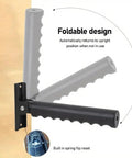 Solid Choice Doorway Flip Up Grab Bar with foldable design for easy installation and support, showing its black grip and spring reset mechanism.
