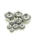 Stainless Steel Keeps Nuts With Integral Washers, 163 Piece Screw Bolt Box Covering 4-40 Through 3/8-16 Sizes, assorted sizes visible