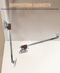 Two Pack Gas Struts For Cabinets With Hydraulic Lift Hinges Durable Iron Supports For Wardrobe And Furniture Doors