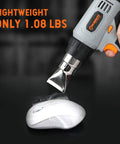 Cordless Heat Gun Kit 20V Max with Lithium Battery used for shrinking plastic on a computer mouse