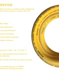 Heavy Duty Air Hose 1/4 X 10 Ft, Kink Resistant Hybrid Air Compressor Hose With Solid Brass Fittings And Bend Restrictors, 300 Psi Heavy Hitter, Lightweight Flexible Line For Smooth Jobsite Runs with yellow design and features.