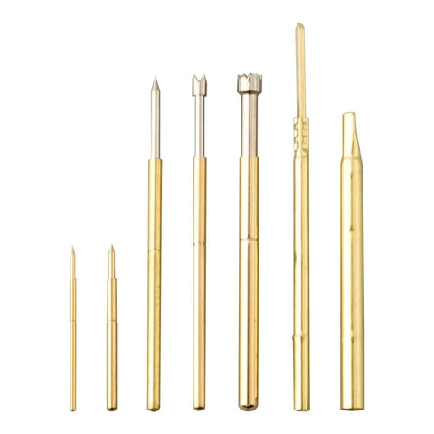 Pro Grade Test Probe Pogo Pin Receptacle Kit For PCB Conductive Testing, 100-Piece Set with Gold Plated Brass Tubes and BeCu Plunger