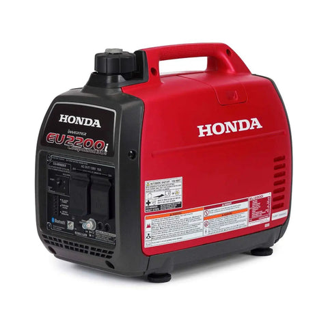 Smooth Operator 2200 Watt Portable Inverter Generator 120 Volt Output Featuring Smart Co Minder Safety Technology in bold red.