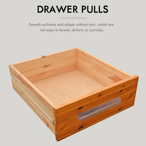 Two Pack Walnut Wood Drawer Handles 150mm Center To Center Cabinet Pulls For Kitchen Dresser Wardrobe And Furniture Durable Easy To Install Modern Sleek Rustic Style Knobs For Safe Comfortable Grip on wooden drawer