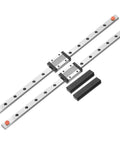 MGN12 350Mm Linear Guide Rail Kit With 2 MGN12H Carriage Blocks And 2 Mini Plastic Guides, black, shown with components.