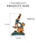 Colorful Enamel Microscope Brooch Pin For Scientists And Lab Enthusiasts On Lab Coats And Bags Stay Curious Inspirational Jewelry