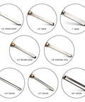 Pro Grade Woodturning Tools Kit With Eight Badass Heavy Duty Lathe Chisels Including skew and gouge blades for wood turning precision.