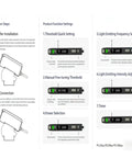 Installation instructions for Dual Digital LED Display Photoelectric Sensor With NPN PNP Outputs Long Distance Optical Switch Plug And Play Built In Amplifier English Chinese Bilingual Interface Adjustable Sensitivity Industrial Automation Ready.