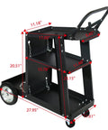 Heavy Duty Welding Cart For MIG And TIG Welders And Plasma Cutters Black Steel Cart Built To Last With 176 LB Weight Capacity