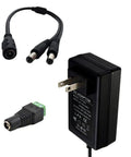 48W 12V 4A AC To DC Wall Adapter With 5.5mm x 2.1mm Female Plug, 1 To 2 Splitter Y Cable, 100cm Cable, power supply for devices
