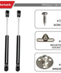 10 Inch Gas Strut Lift Support 45 Lb Each, 2 Pack with screws, sockets, and washers for installation