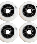 88A Inline Skate Wheels 76mm And 90mm Replacement Set For Roller Blades, elastic PU white wheels without bearings
