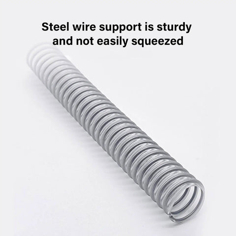 Steel wire supported hose from Pack Of 2 Flexible Lower Vacuum Hose Replacement Parts For Home Cleaners, ABS Rubber Composite, Wear Resistant, Easy Install, Durable Vacuum Hose Compatible With Most Vacuums And Cleaners