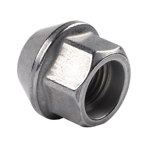 Perfect Replacement Wheel Lug Nuts Secure Fit For 2021-2024 Electric Cars Direct OE Match With Tough Metal Build No Mods Needed Keeps Wheels Lock In Tight chrome metal lug nut close-up for EV wheel use