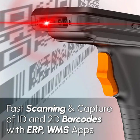 Workhorse Android Barcode Scanner With Pistol Grip Equipped With SE4710 Engine Handheld scanning barcode