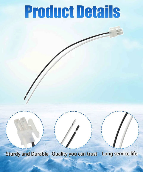 Two Pack S3003LWES Smoke Alarm Replacement Wire For 120V Alarms OEM Grade Replacement Lead That Fits 120V Smoke Detectors Easy Install Durable 2 Pack Kit For Home Safety And Security shown with product details.