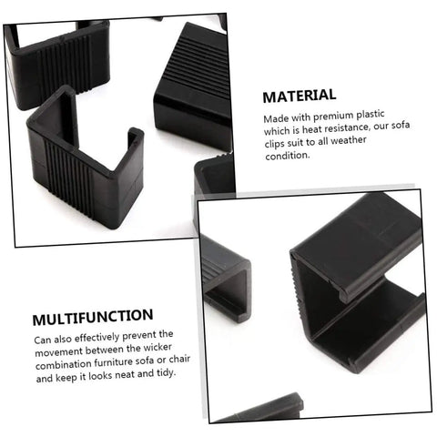 Outdoor Wicker Furniture Clips 10 Pack Sectional Sofa Fasteners For Patio Rattan Chairs Stay Put Windproof Alignment Clamps