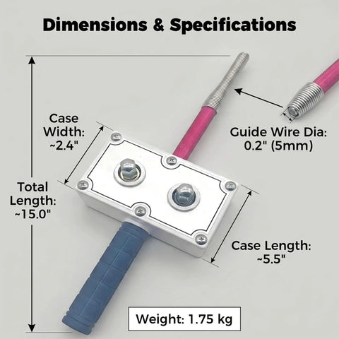 Heavy Duty Electrician Wire Puller Drill Powered Cable Tugger Tool For Conduit Wiring Auto Gripper dimensions with specs