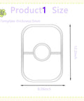 Professional Two Piece Valet Tray Router Templates For Busy Workshops Heavy Duty 5MM Tracing Guides size 12.2x8.26 inches diagram