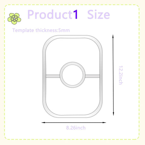 Professional Two Piece Valet Tray Router Templates For Busy Workshops Heavy Duty 5MM Tracing Guides size 12.2x8.26 inches diagram