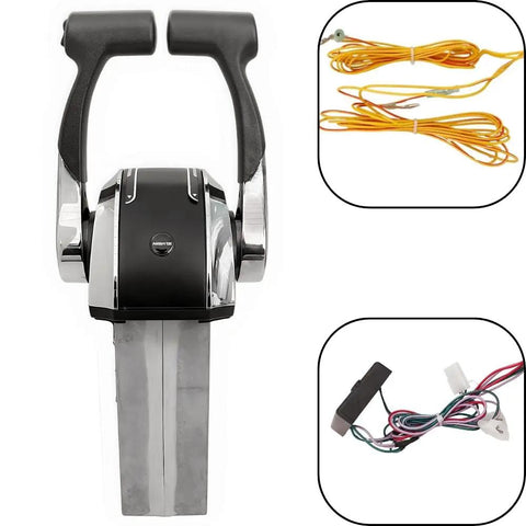 Beefed Up Twin Engine Console Remote Control Box for Dual Outboard Boats, Top Mount Throttle With Trim Switch, Gen II Cables.