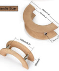 Moon Shaped Sliding Barn Door Handle 200 Mm Diameter Back To Back Wood Pull For Sauna And Glass Doors Front Doors Commercial Push Pull Handle Modern Half Round Design For Grips Like A Boss, wood handle size 200mm with 140mm center-to-center
