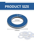 Oil Drain Plug Gasket Set 24 Pcs M12 Aluminum Crush Washers for Toyota Camry RAV4 Tacoma Lexus RX NX Scion TC XB Replacement 9043012031 Leak Proof Seals Kit, blue washer size 0.83inch